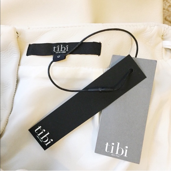 Tibi Embroidered Leather Asymmetrical Skirt - Picture 4 of 8